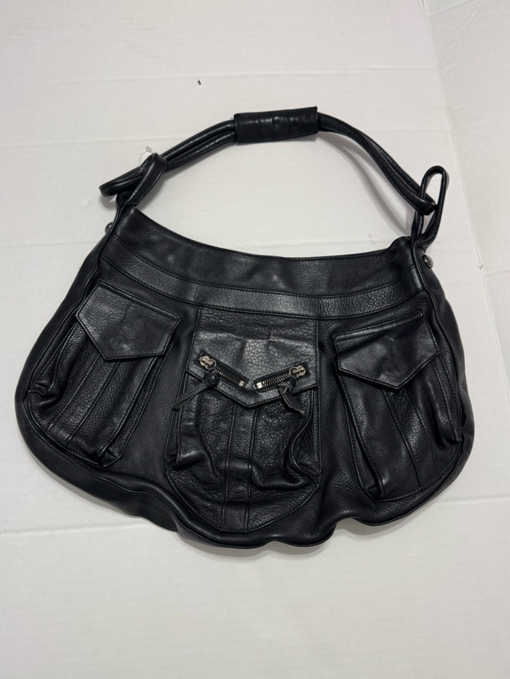 Botkier Black Leather Trigger Hobo Shoulder Bag